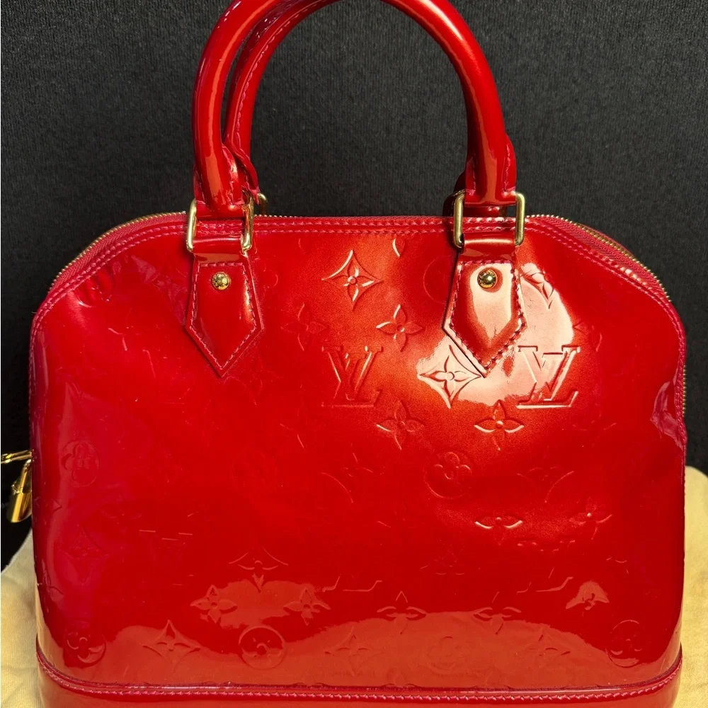 Louis Vuitton Red Patent Monogram Satchel